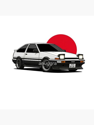 Alternative view of Hot Design Initial D Trueno Ae86 Bassic Throw Pillow