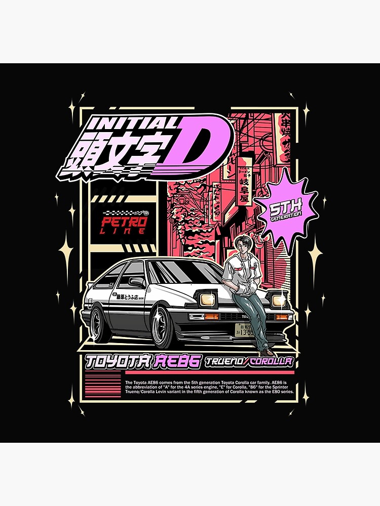 Best Design Ae 86 Initial D Anime Throw Pillow - Image 2