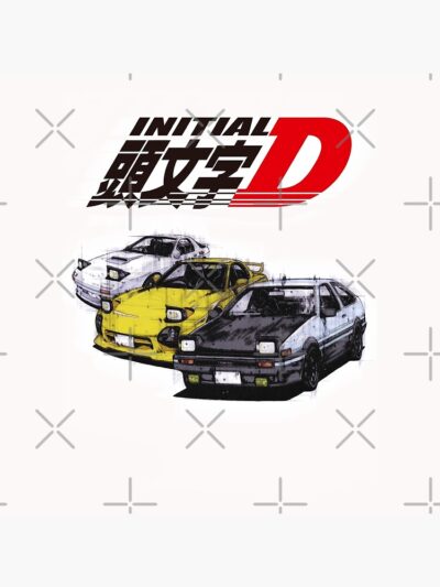 Alternative view of Initial D Ae86 And Rx7 Sketch Throw Pillow