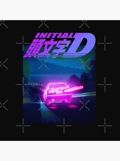 Alternative view of Initial D Neon Light Ae86 Vintage Design Tapestry
