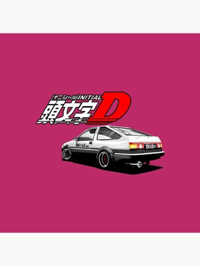 Alternative view of Initial D Ae89 Trueno Retro Design Tapestry