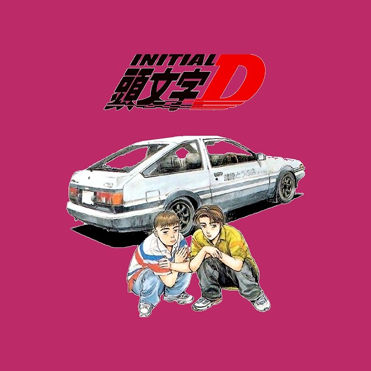 Anime Initial D Takumi And Itsuki Colorfull Tote Bag - Image 2