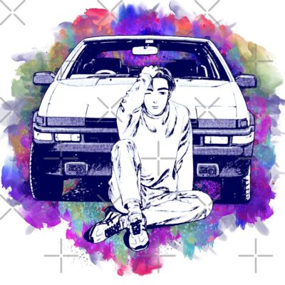 Alternative view of Initial D Takumi Ae86 Watercolor Tote Bag