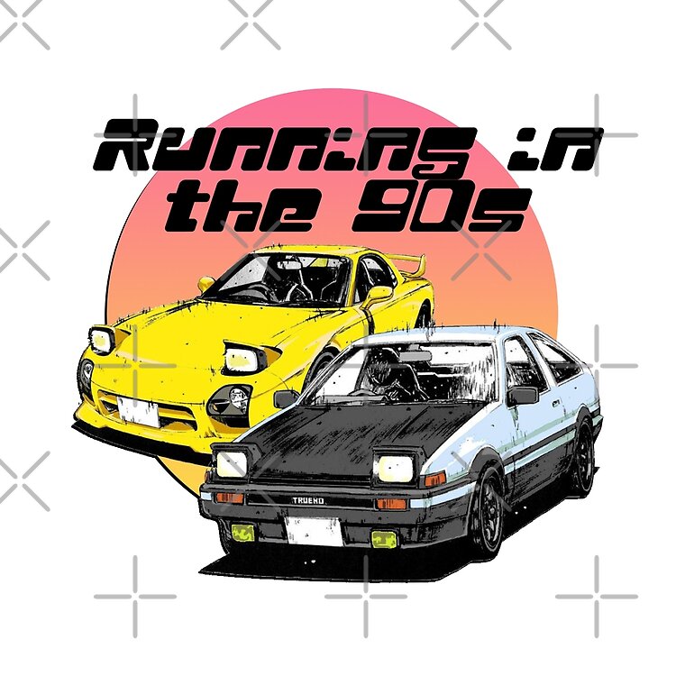 Initial D Running In The 90s Manga Tote Bag - Image 2