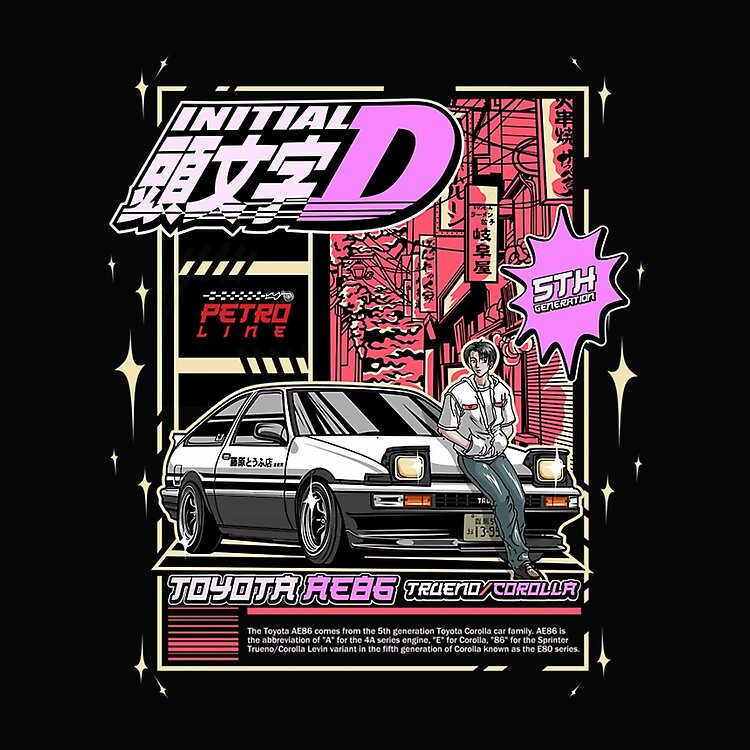 Best Design Ae 86 Initial D Anime Tote Bag - Image 2