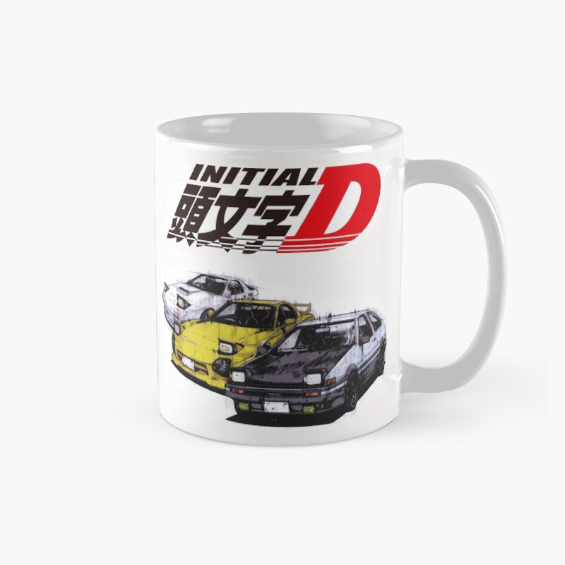 Initial D Ae86 And Rx7 Sketch Mug