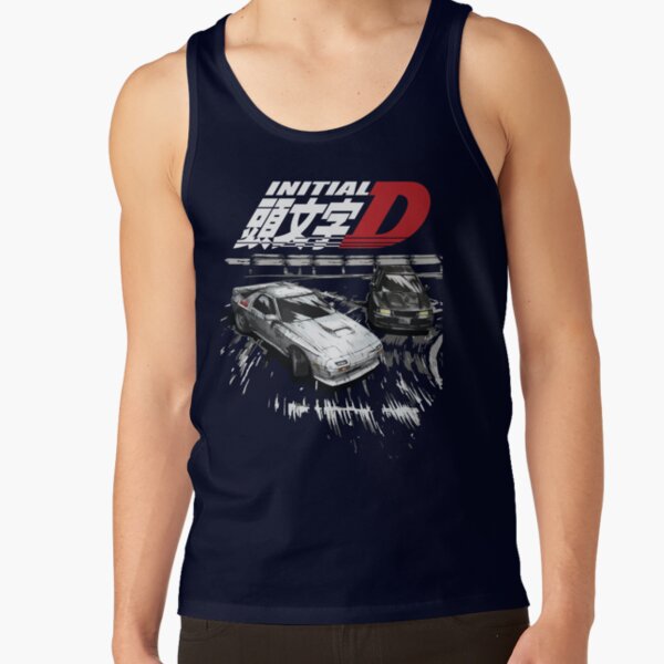 Initial D Mountain Drift Racing Tandem Evo Iii Vs Fc Rx 7 Tank Top - Image 5