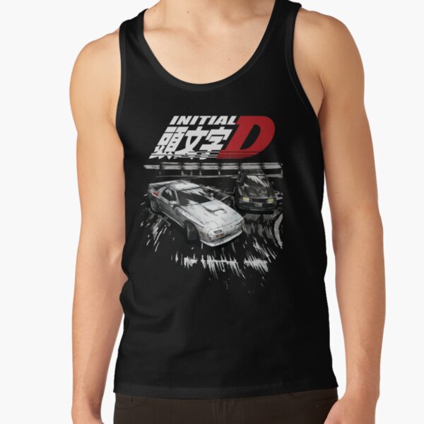 Initial D Mountain Drift Racing Tandem Evo Iii Vs Fc Rx 7 Tank Top - Image 3
