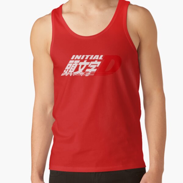 Anime Initial D Logo Classic Design Tank Top - Image 4