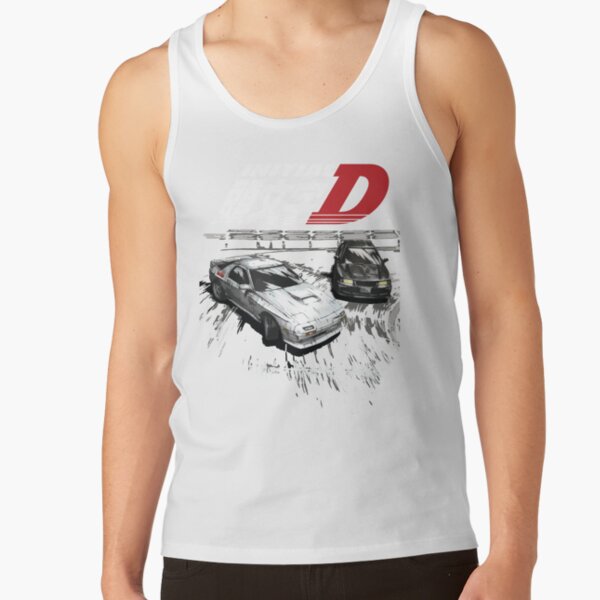 Initial D Mountain Drift Racing Tandem Evo Iii Vs Fc Rx 7 Tank Top - Image 2