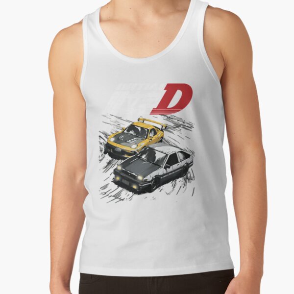 Initial D 86 Takumi Vs Keisuke Tank Top - Image 2
