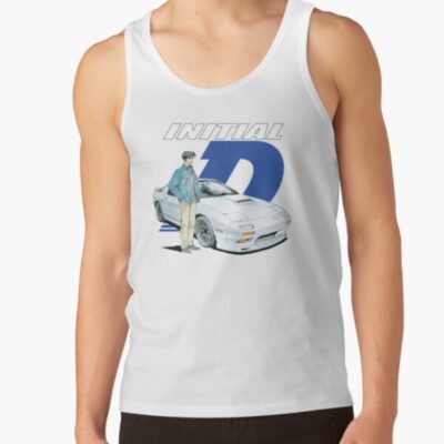 Alternative view of Initial D Takumi Fujiwara Fc Rx7 Drifting Tank Top