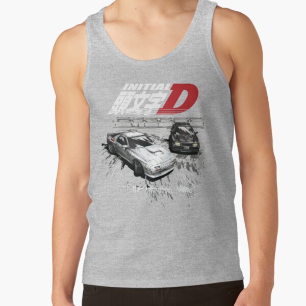 Initial D Mountain Drift Racing Tandem Evo Iii Vs Fc Rx 7 Tank Top