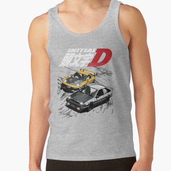 Initial D 86 Takumi Vs Keisuke Tank Top - Image 3