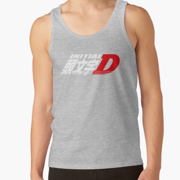 Anime Initial D Logo Classic Design Tank Top - Image 3