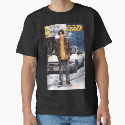Initial D Manga Takumi Fujiwara Snow T-shirt