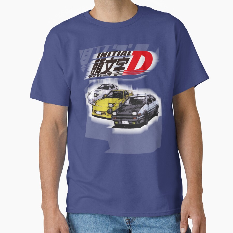 Initial D Ae86 And Rx7 Sketch T-shirt - Image 4