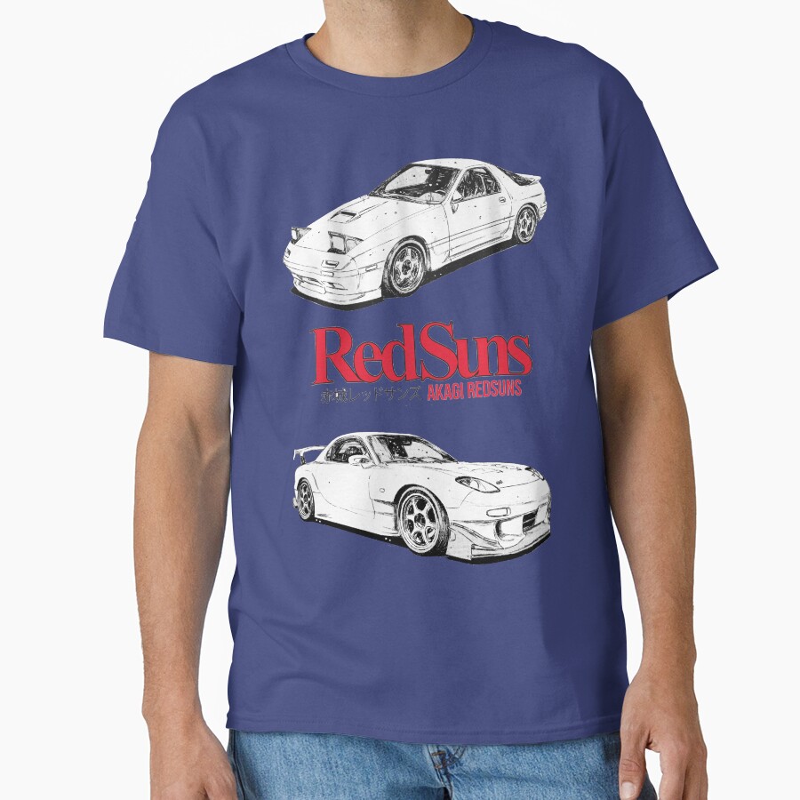 Initial D Akagi Redsuns Bassic Design T-shirt - Image 4