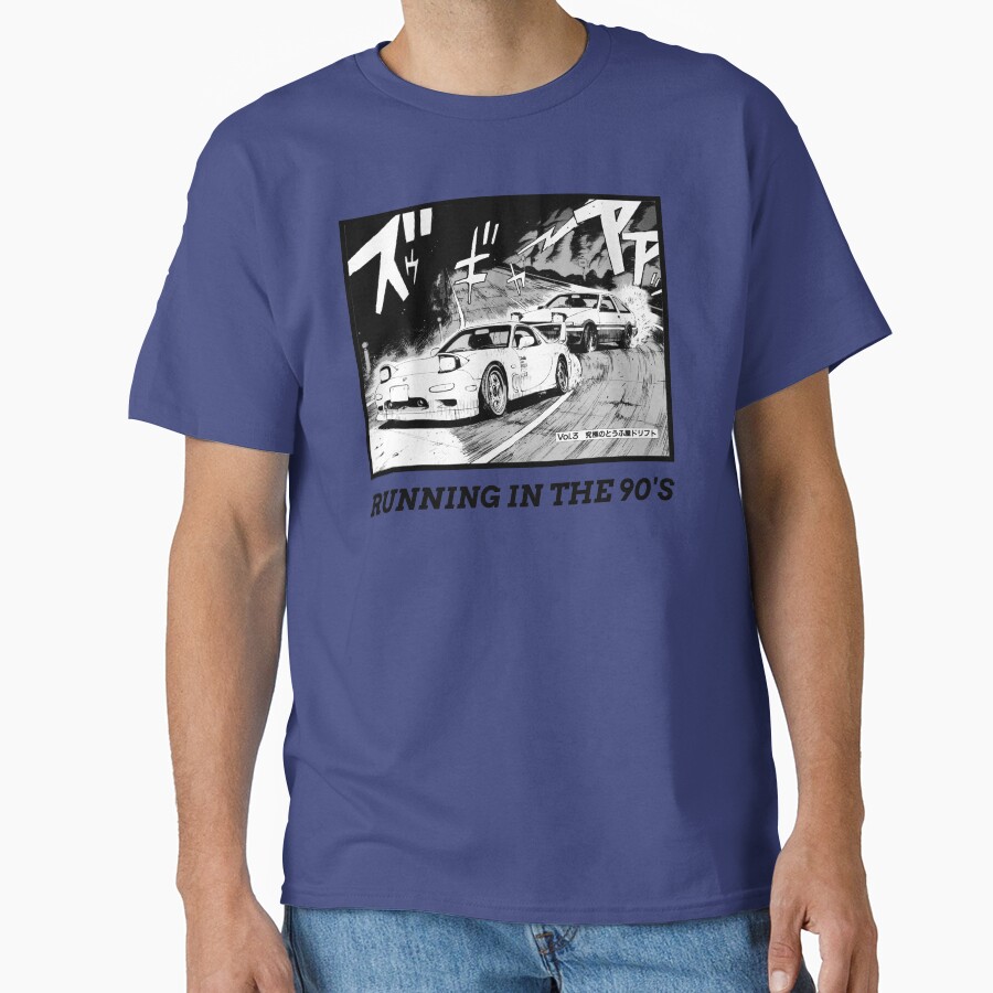 Initial D Running In The 90 S Ae86 Vs Rx7 T-shirt - Image 4
