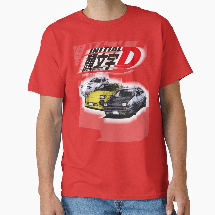 Initial D Ae86 And Rx7 Sketch T-shirt - Image 5