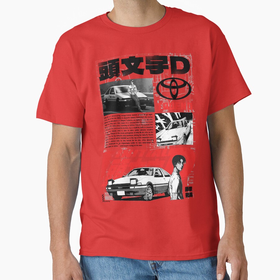 New Design Initial D Takumi Fujiwara Classic T-shirt - Image 5