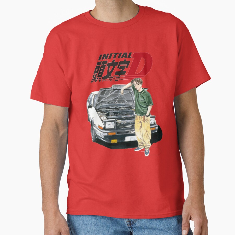Anime Initial D Takumi Fujiwara Vintage Design T-shirt - Image 5