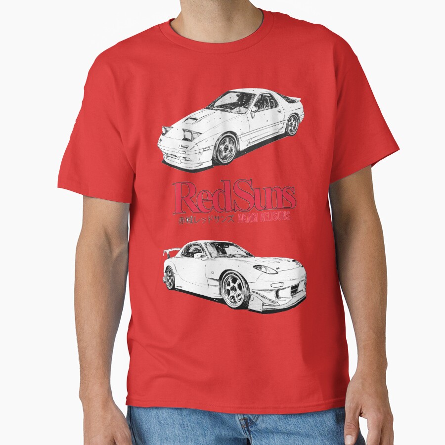 Initial D Akagi Redsuns Bassic Design T-shirt - Image 5