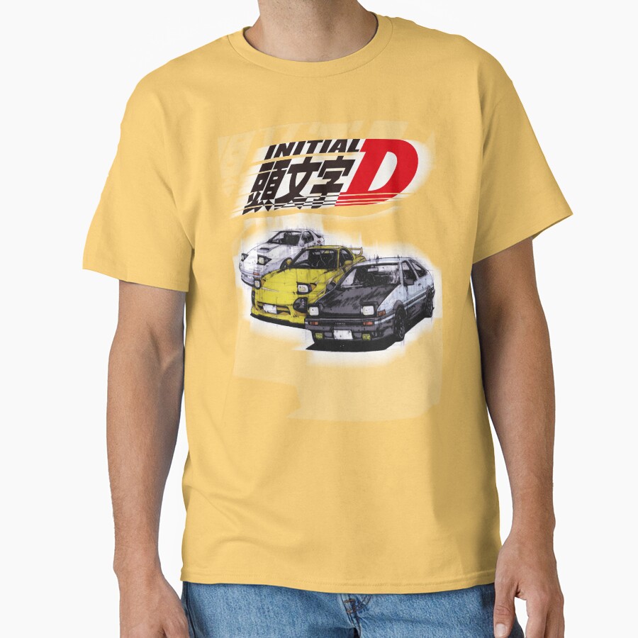 Initial D Ae86 And Rx7 Sketch T-shirt - Image 6