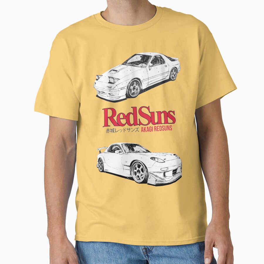 Initial D Akagi Redsuns Bassic Design T-shirt - Image 6