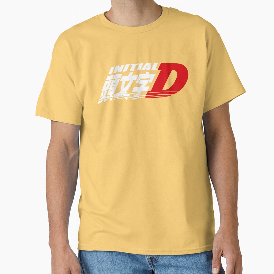 Anime Initial D Logo Classic Design T-shirt - Image 6