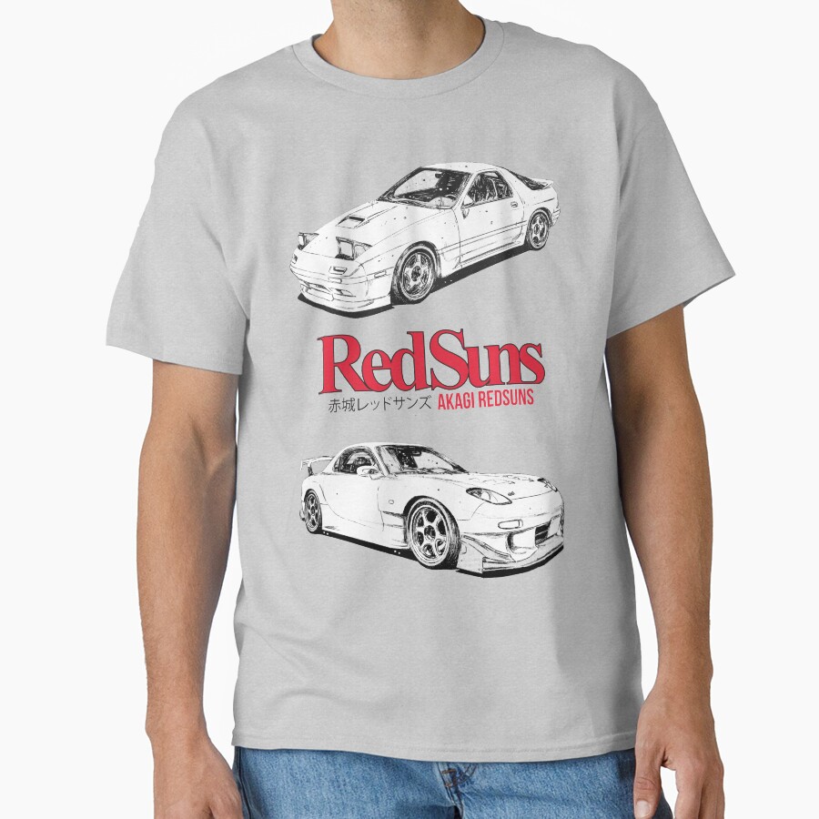 Initial D Akagi Redsuns Bassic Design T-shirt - Image 3