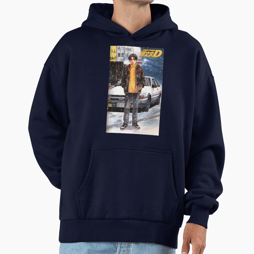 Initial D Manga Takumi Fujiwara Snow Hoodie