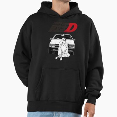 Alternative view of Initial D Takumi Fujiwara Vintage Design Hoodie