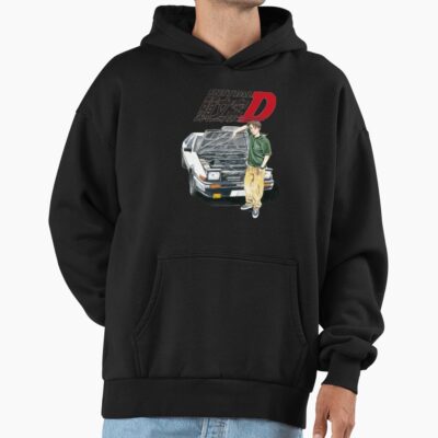 Alternative view of Anime Initial D Takumi Fujiwara Vintage Design Hoodie
