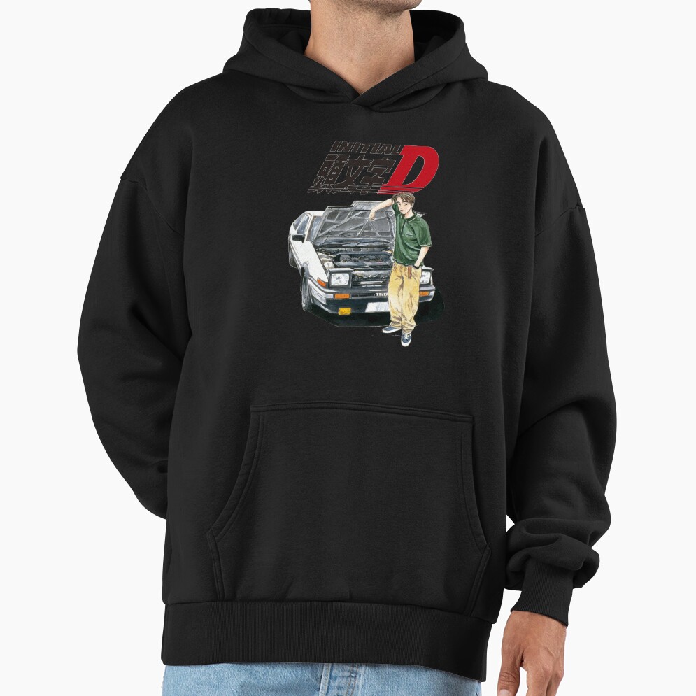 Anime Initial D Takumi Fujiwara Vintage Design Hoodie - Image 2