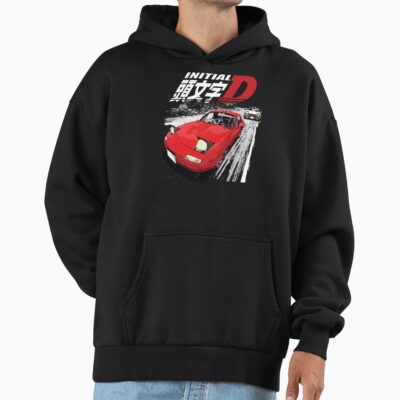 Alternative view of Initial D Mountain Drift Racing Takumi Fujiwara Hoodie