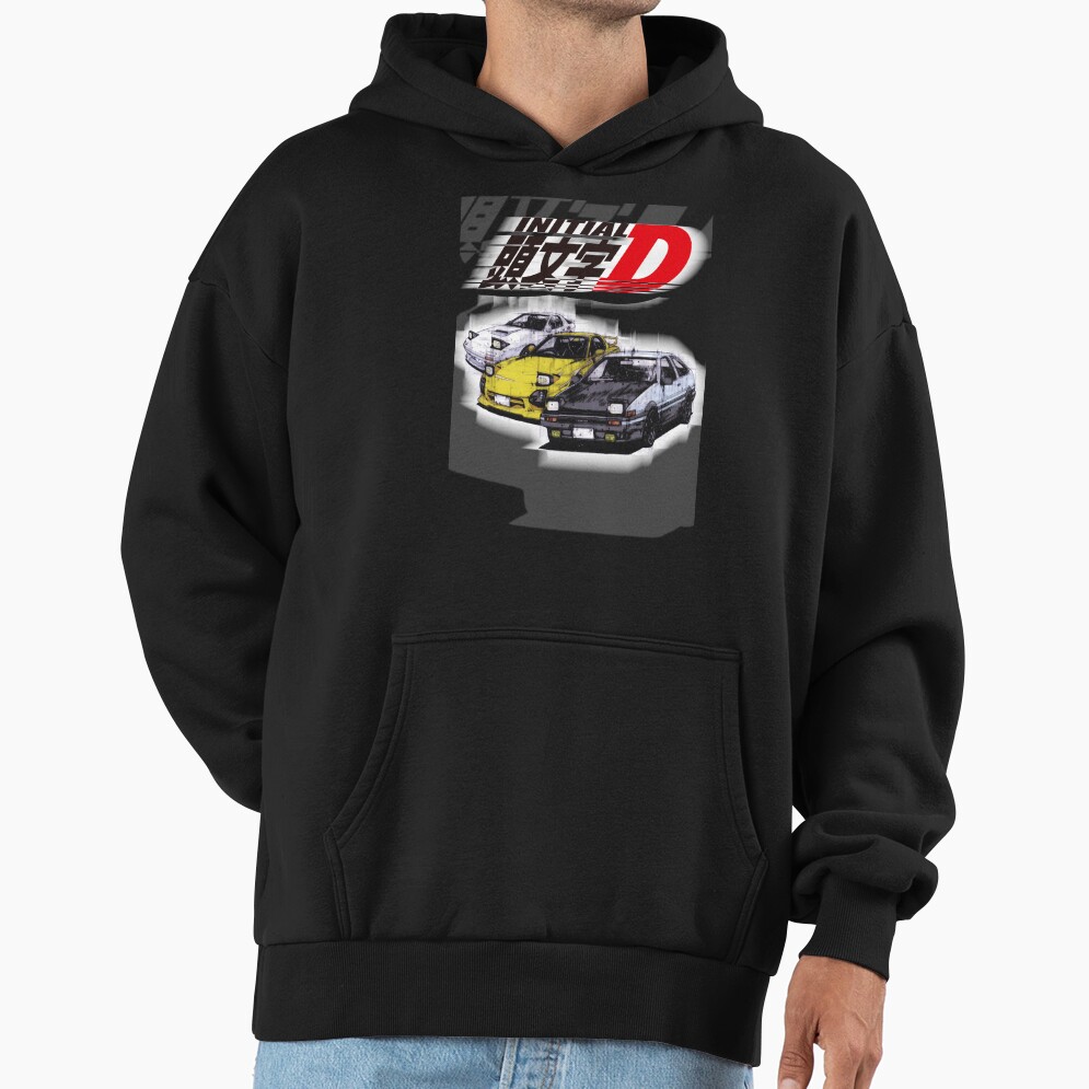 Initial D Ae86 And Rx7 Sketch Hoodie - Image 2