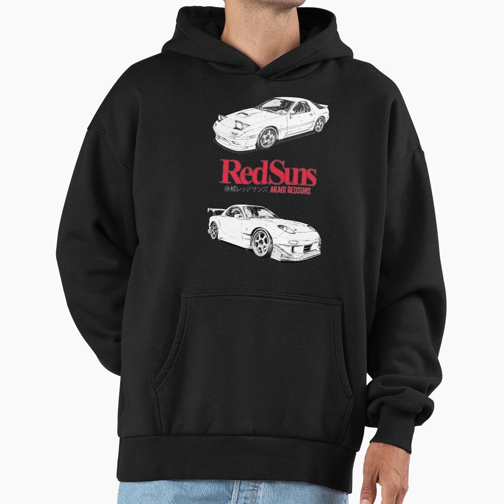 Initial D Akagi Redsuns Bassic Design Hoodie