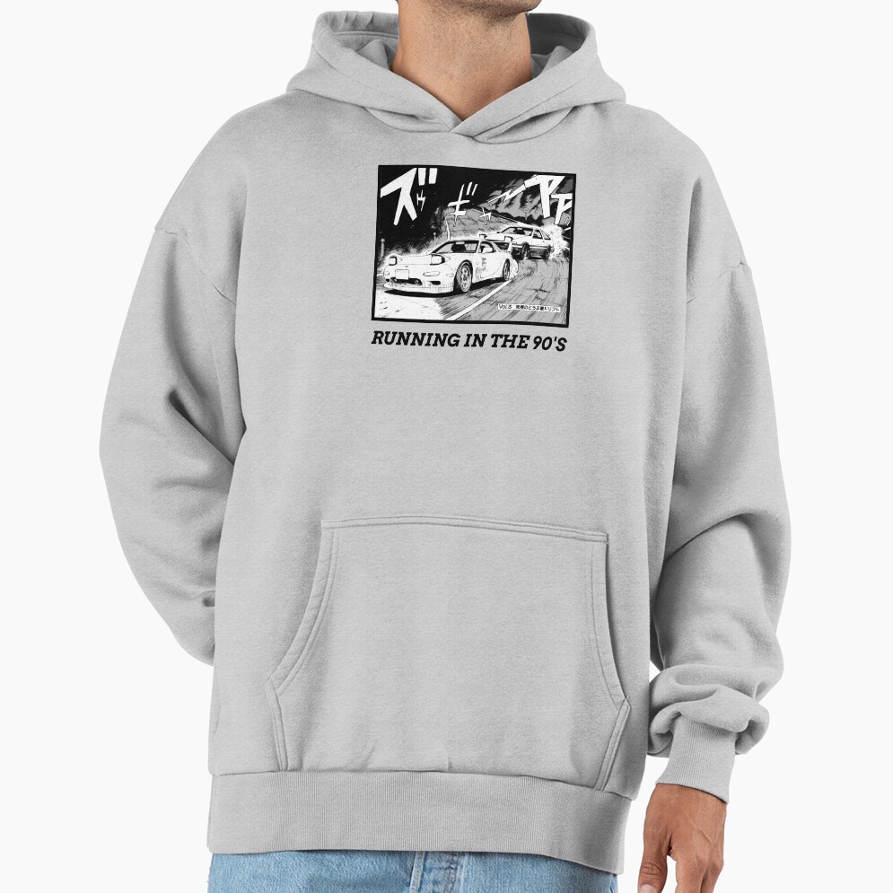 Initial D Running In The 90 S Ae86 Vs Rx7 Hoodie - Image 4