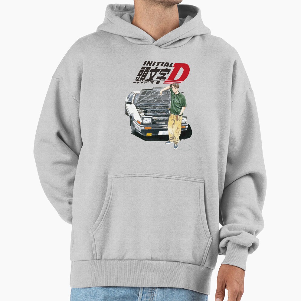 Anime Initial D Takumi Fujiwara Vintage Design Hoodie - Image 4