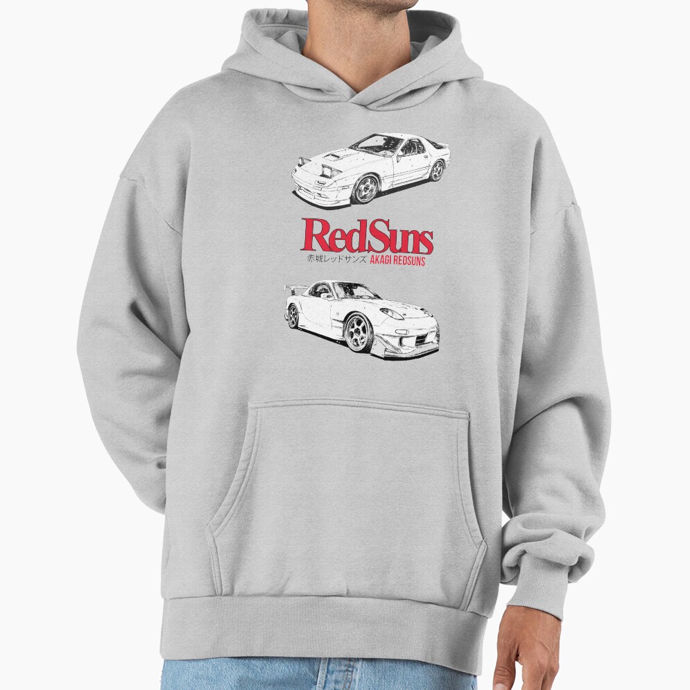 Initial D Akagi Redsuns Bassic Design Hoodie - Image 4