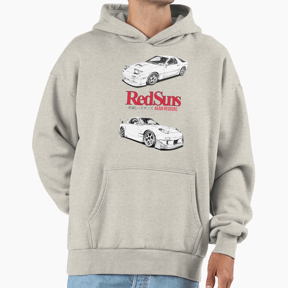 Initial D Akagi Redsuns Bassic Design Hoodie - Image 3