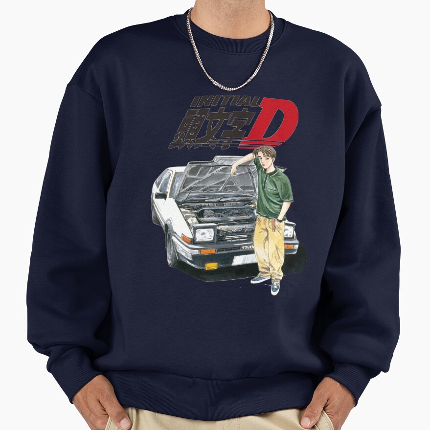 Anime Initial D Takumi Fujiwara Vintage Design Sweatshirt - Image 5