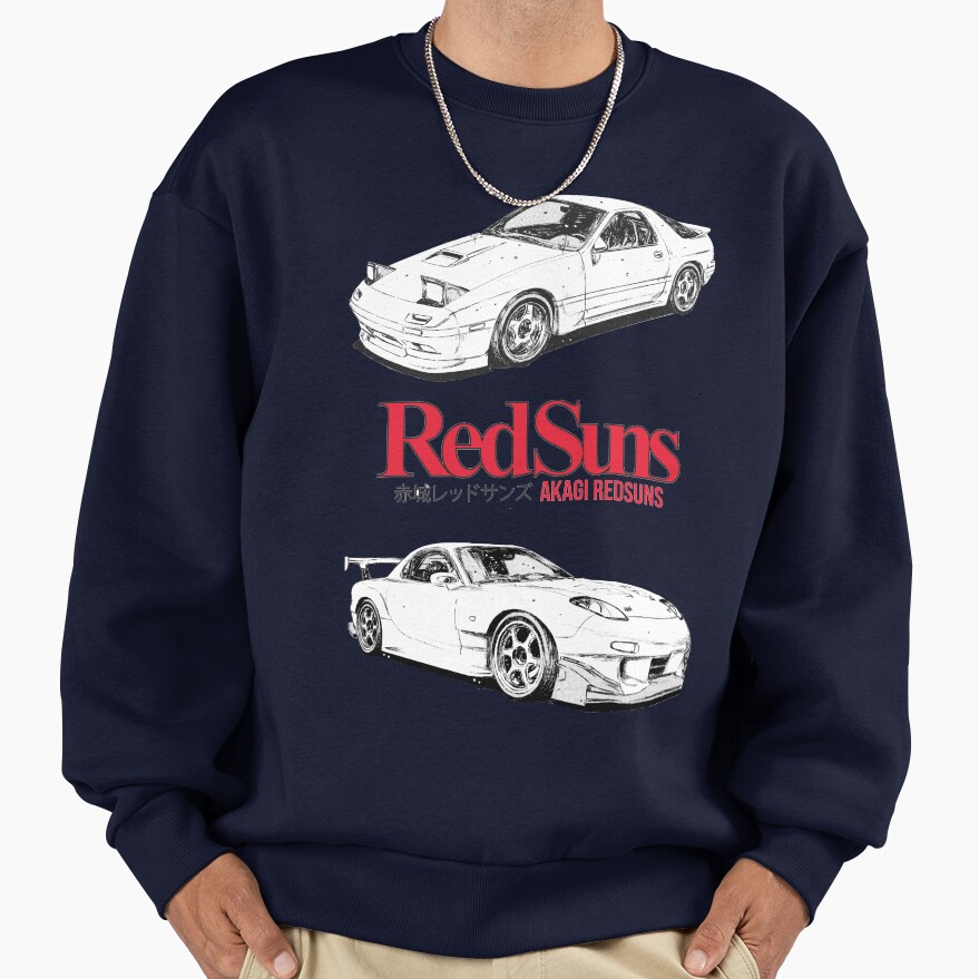 Initial D Akagi Redsuns Bassic Design Sweatshirt - Image 5