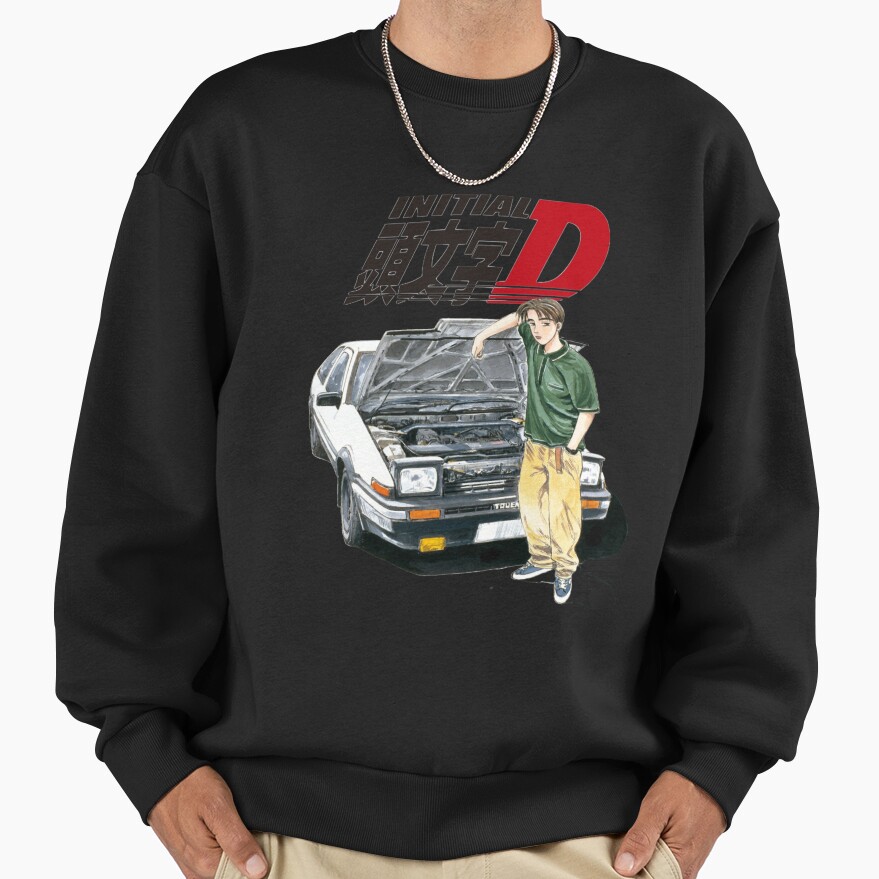 Anime Initial D Takumi Fujiwara Vintage Design Sweatshirt - Image 2