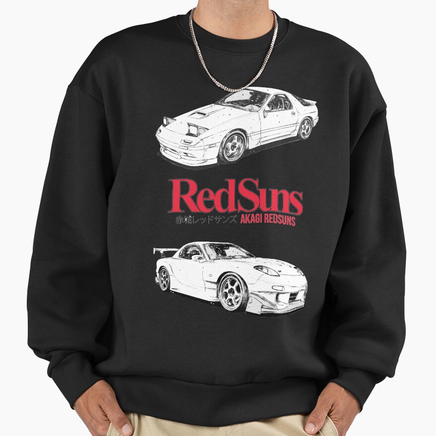 Initial D Akagi Redsuns Bassic Design Sweatshirt