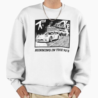 Initial D Running In The 90 S Ae86 Vs Rx7 Sweatshirt