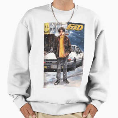 Alternative view of Initial D Manga Takumi Fujiwara Snow Sweatshirt
