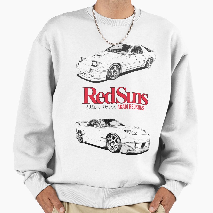 Initial D Akagi Redsuns Bassic Design Sweatshirt - Image 2
