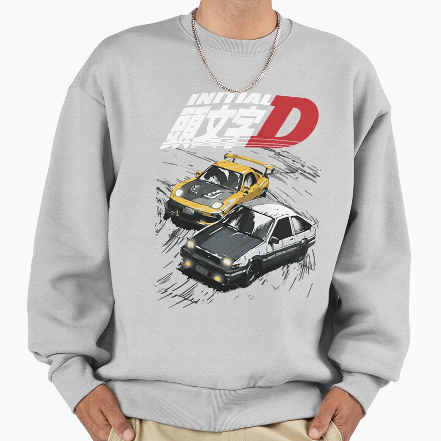 Initial D 86 Takumi Vs Keisuke Sweatshirt - Image 4
